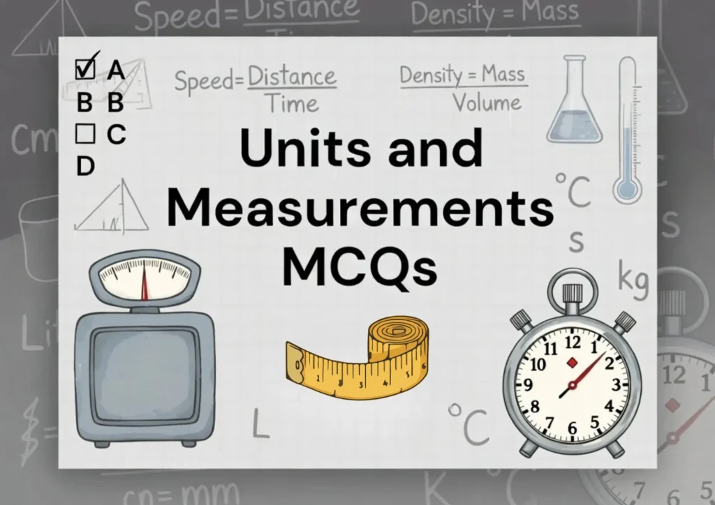 Units and Measurements 1 Units and measurements MCQs