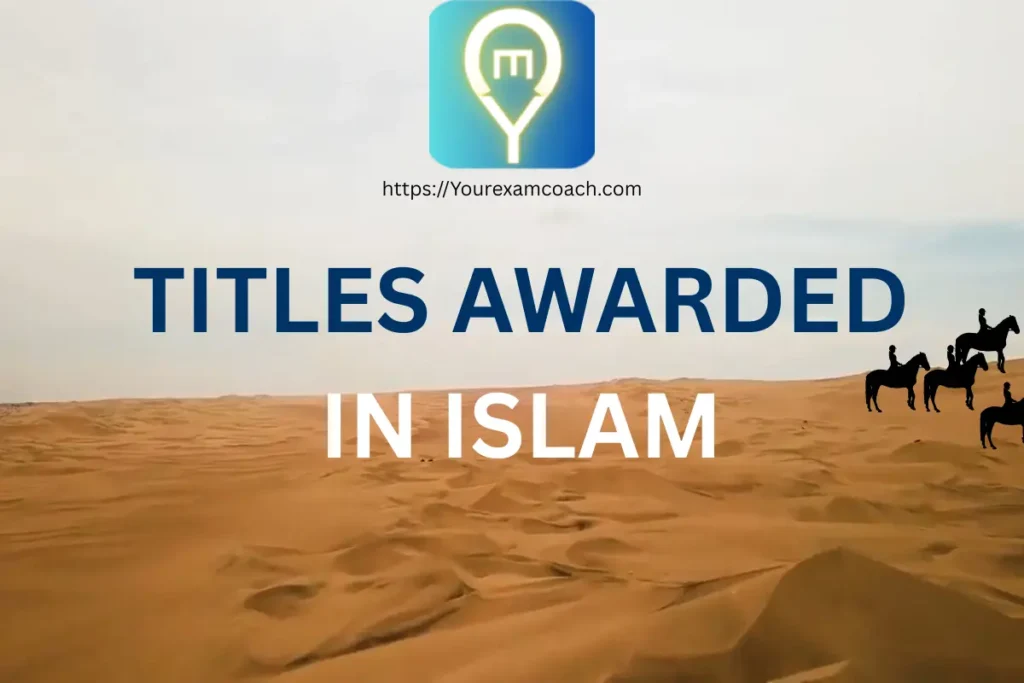 Title of Islamic Personalities 1 Titles of Islamic Personalities